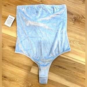 AMERICAN APPAREL Blue Strapless Bodysuit Size Large NWT